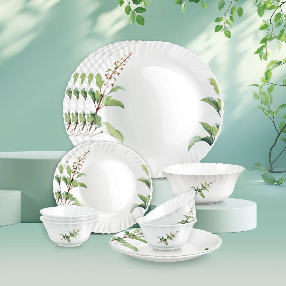 Treo Aurelia Collection Opalware Dinner Set | Set of 13 Pcs