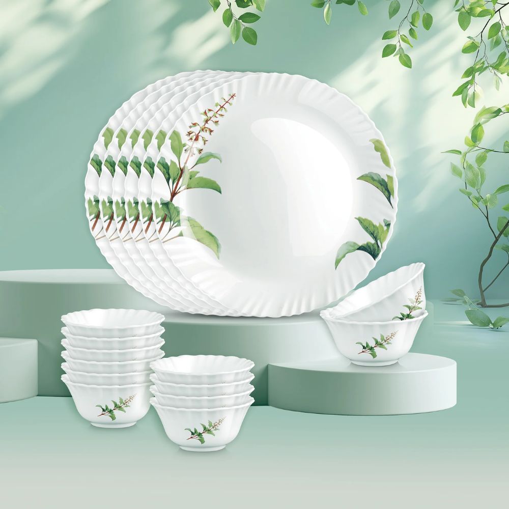 Treo Aurelia Collection Opalware Dinner Set | Set of 18 Pcs