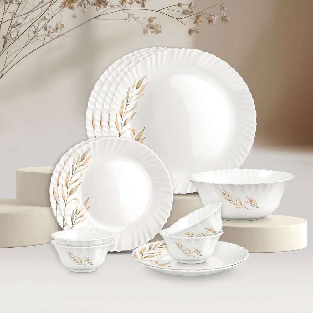 Treo Aurelia Collection Opalware Dinner Set | Set of 13 Pcs