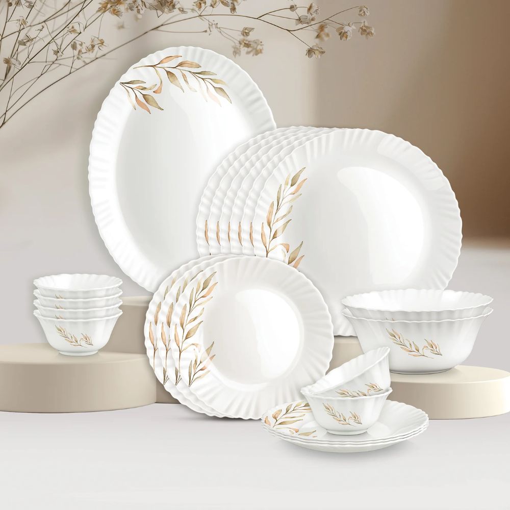 Treo Aurelia Collection Opalware Dinner Set | Set of 21 Pcs