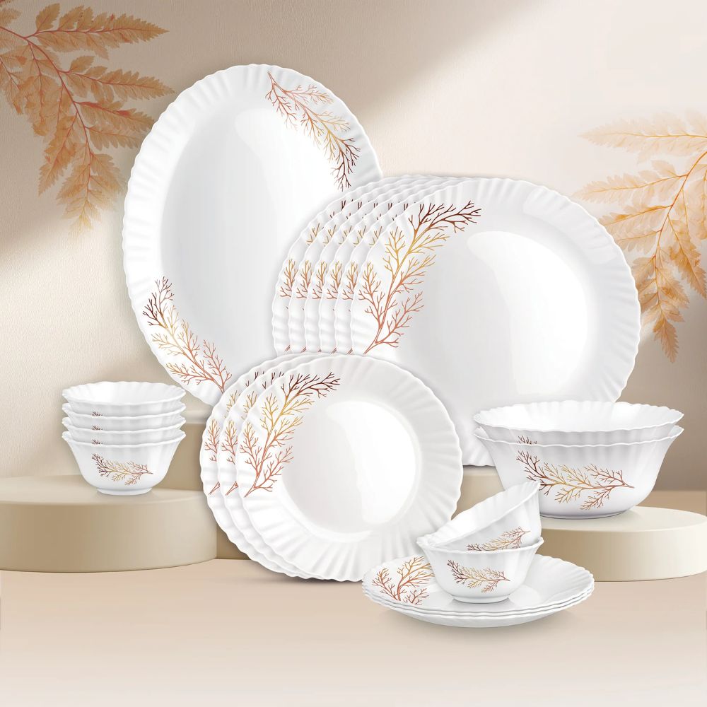 Treo Aurelia Collection Opalware Dinner Set | Set of 21 Pcs