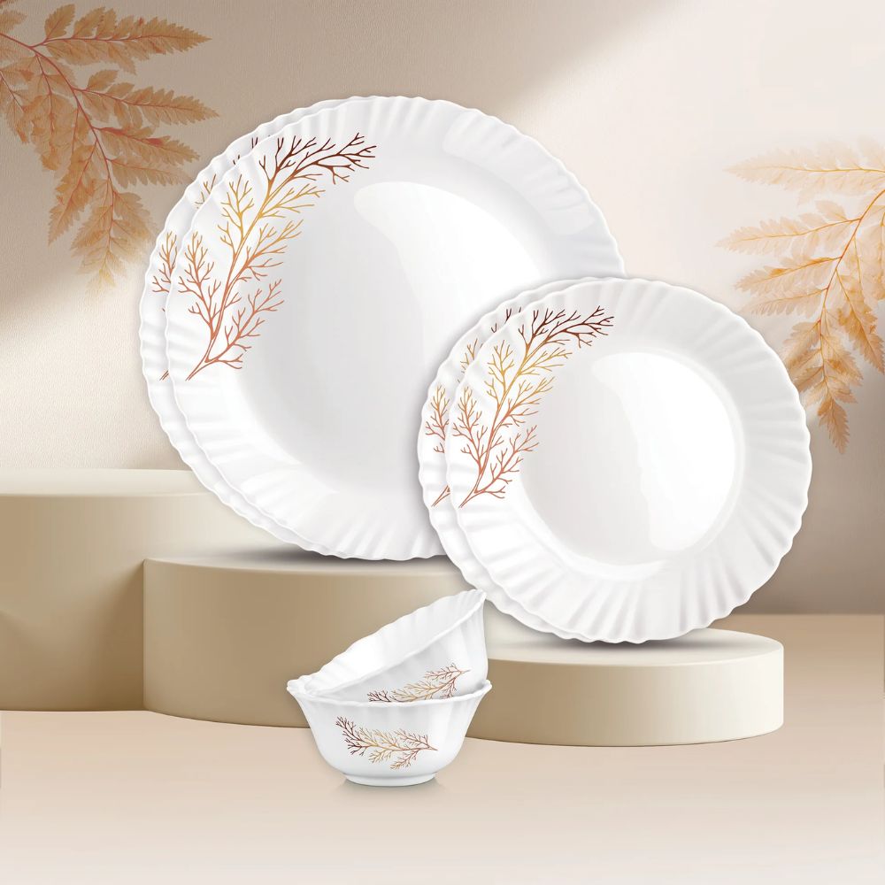 Treo Aurelia Collection Opalware Dinner Set | Set of 6 Pcs