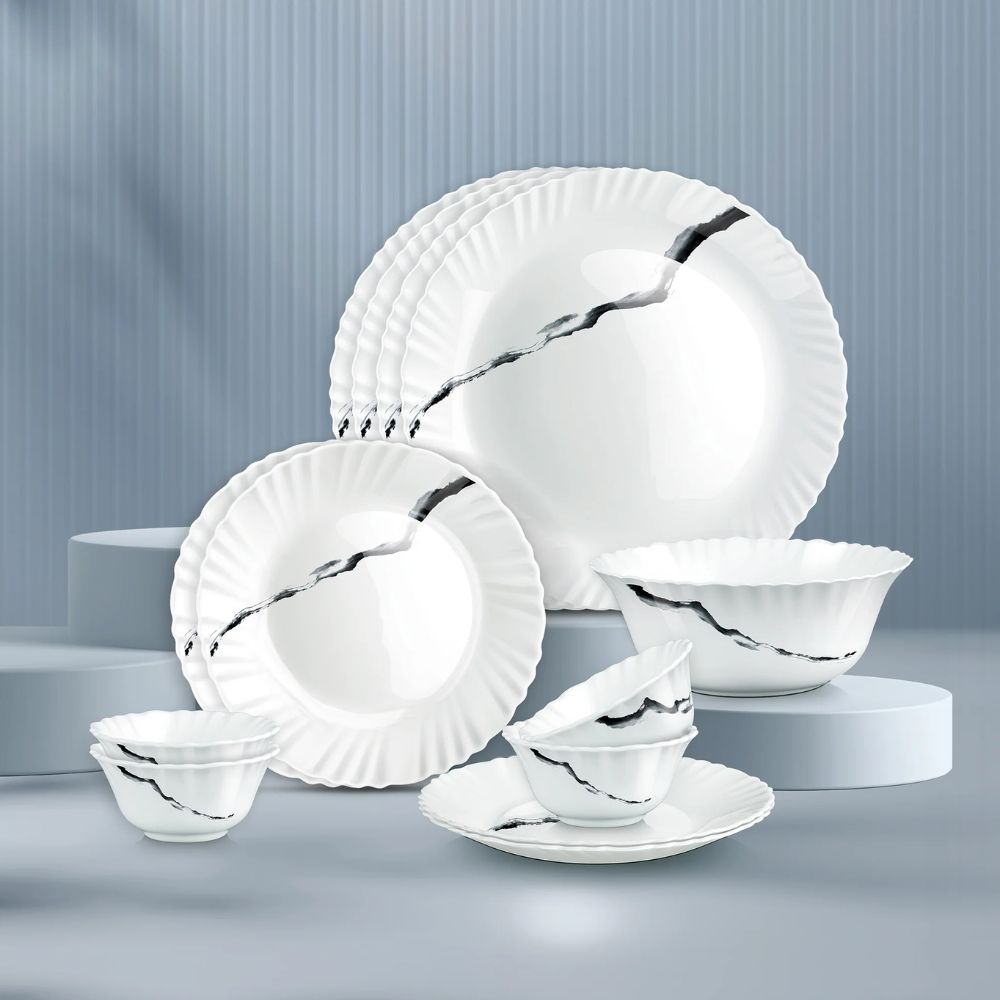 Treo Aurelia Collection Opalware Dinner Set | Set of 13 Pcs