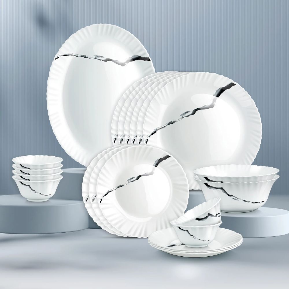 Treo Aurelia Collection Opalware Dinner Set | Set of 21 Pcs