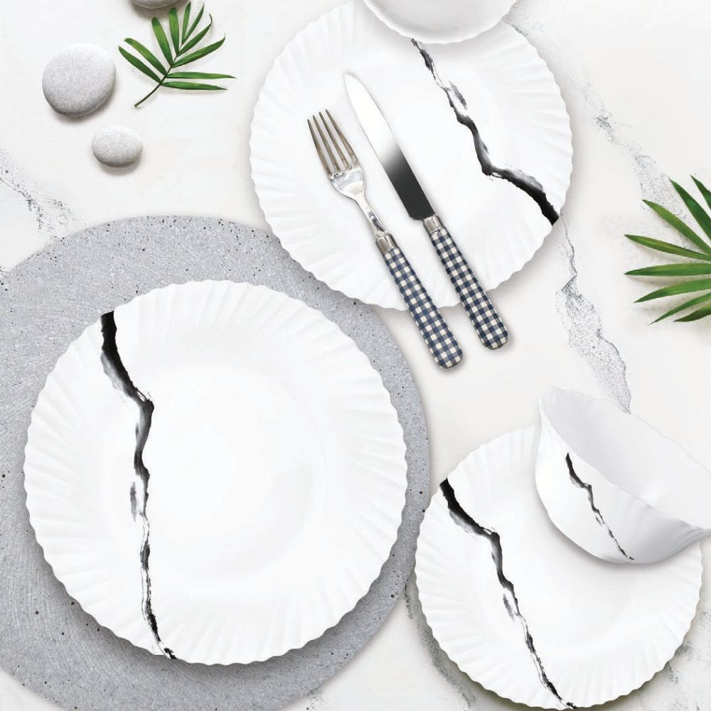 Treo Aurelia Collection Opalware Dinner Set | Set of 6 Pcs
