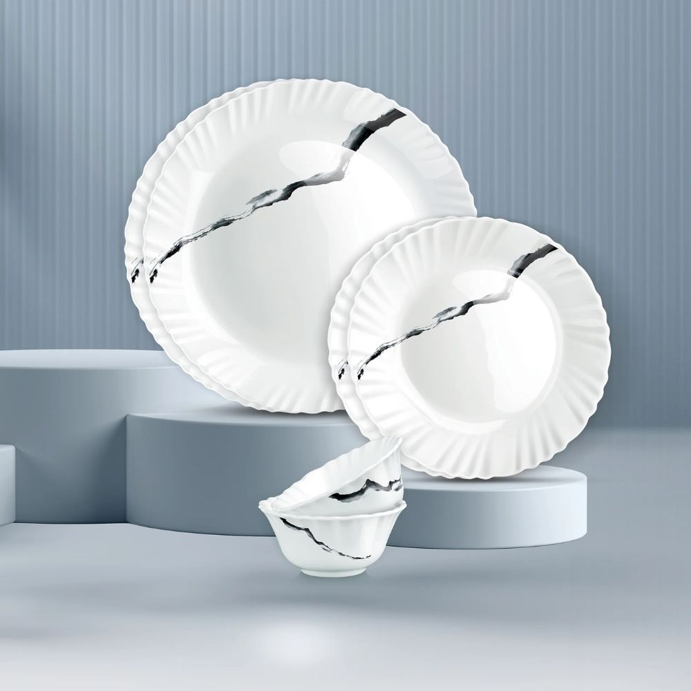 Treo Aurelia Collection Opalware Dinner Set | Set of 6 Pcs