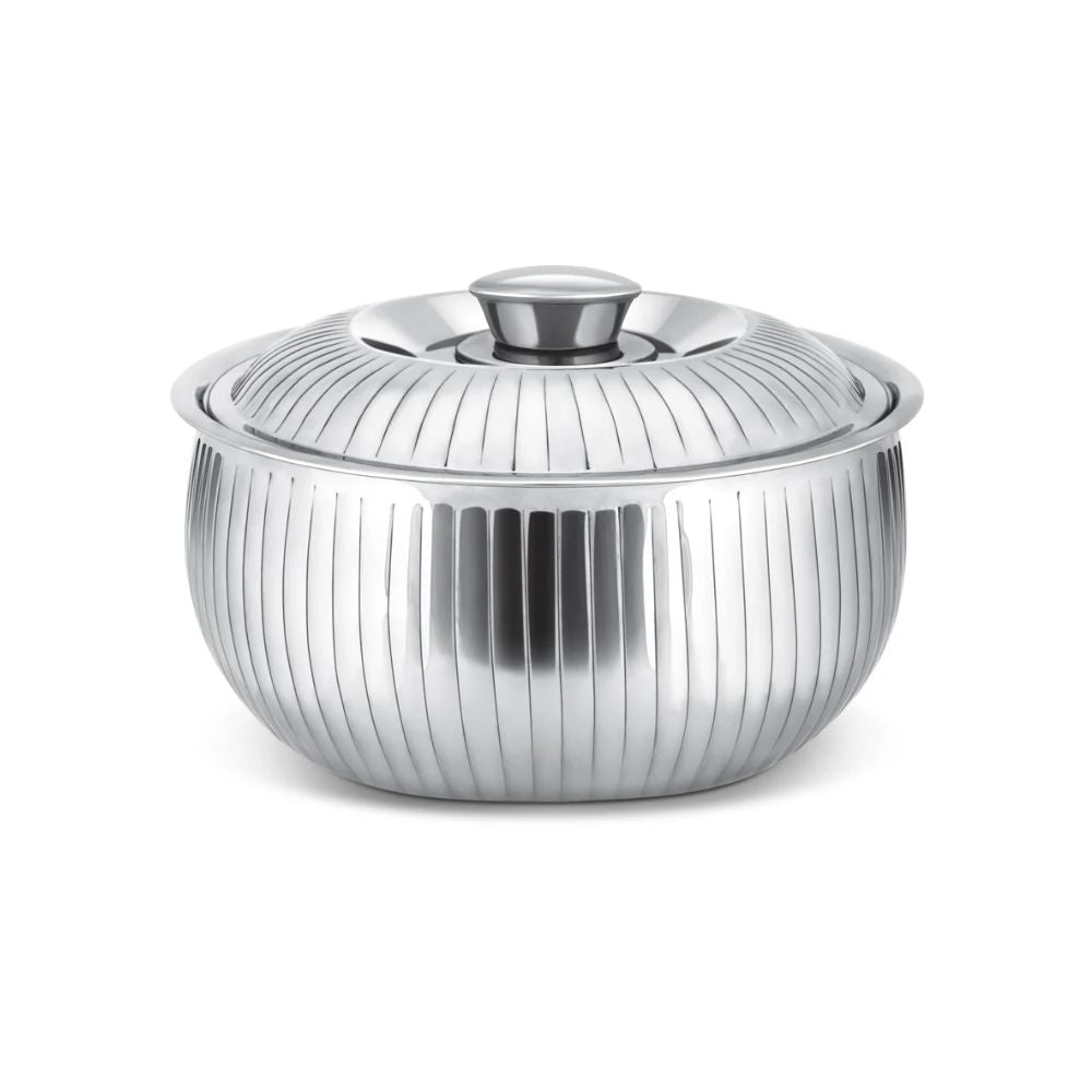 Milton Tulip Insulated Stainless Steel Casserole | Silver