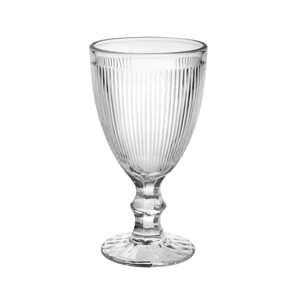 Treo Victoria 300 ML Goblet Glass Set | Transparent | Set of 6 Pcs