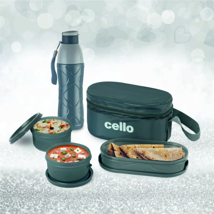 Cello Zest Gift Set – Insulated Tiffin Box with Bottle | Set of 2 Pcs