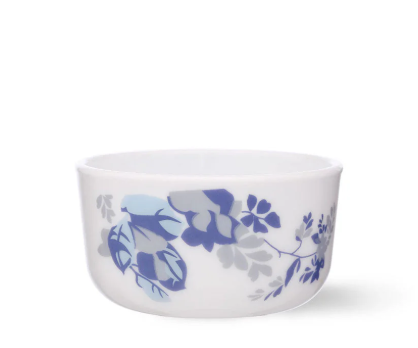 Larah by Borosil Opalware Katori with Lid | 6 Bowls and 6 Lids