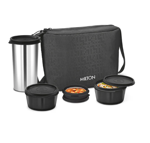 Milton Essen Lunchbox - Leak-Proof, Insulated, and Microwave-Safe Food Storage Solution | Black | Blue | Green