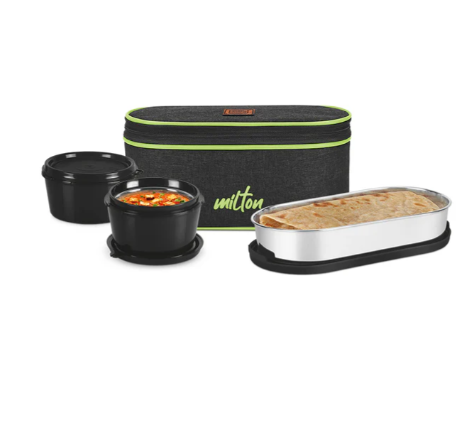 Milton Regal Meal Lunchbox – Style, Convenience, and Freshness in Every Bite Leak-Proof | Easy to Carry | Insulated | Microwave Safe | Washable | Black | Grey | Blue