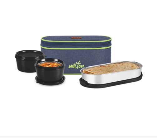 Milton Regal Meal Lunchbox – Style, Convenience, and Freshness in Every Bite Leak-Proof | Easy to Carry | Insulated | Microwave Safe | Washable | Black | Grey | Blue
