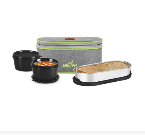Milton Regal Meal Lunchbox – Style, Convenience, and Freshness in Every Bite Leak-Proof | Easy to Carry | Insulated | Microwave Safe | Washable | Black | Grey | Blue